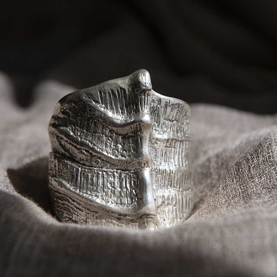 Image of Yazemeenah Jewelry Cuff in STERLING SILVER SHINY